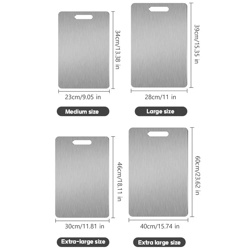 Titanium Stainless Steel Cutting Board – Premium 316 Steel, Hygienic & Ultra-Durable