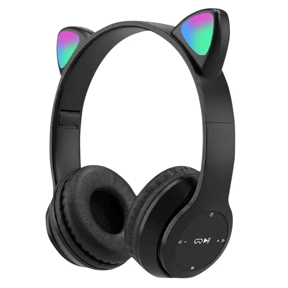Cat Ear Wireless Bluetooth Headphones – Cute Glow Light, Stereo Sound, and All-Day Comfort for Kids and Adults