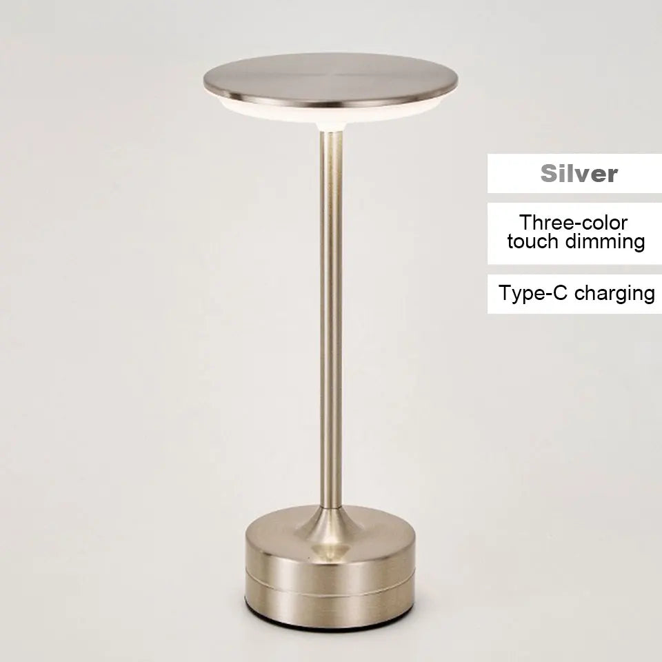 LED Touch Sensor Table Lamp – USB Rechargeable Crystal Night Light for Bedroom, Restaurants and Decor