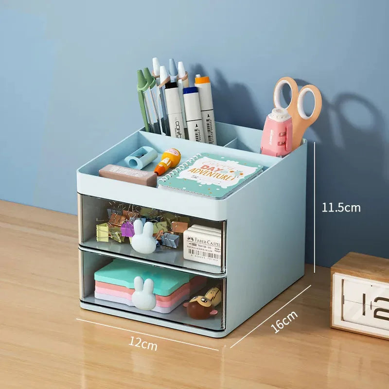Small Desk Organizer with Drawer – Multi-Purpose Desktop Storage Box