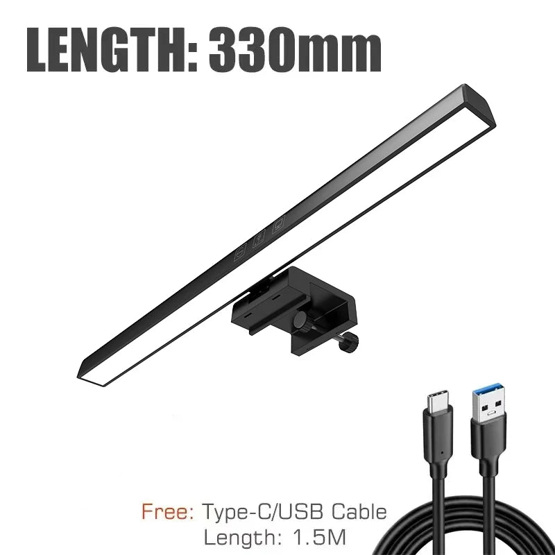 LED Computer Monitor Light Bar – Eye-Care Screen Mounted Lamp for Work, Study and Night Reading