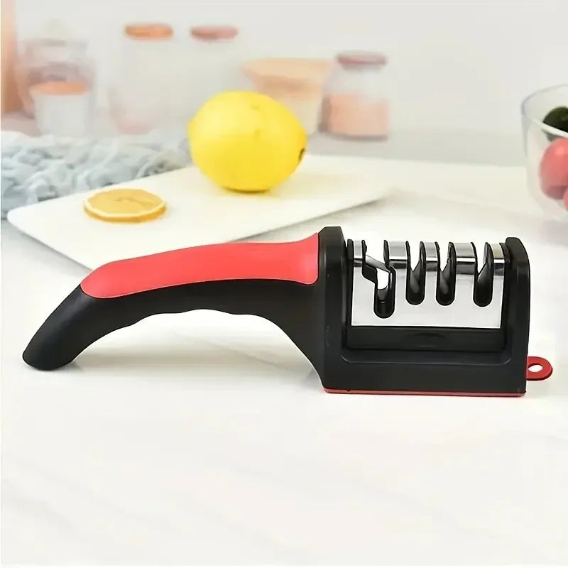 3-Segment Knife Sharpener – Multi-Purpose Handheld Sharpening Tool for Kitchen Knives
