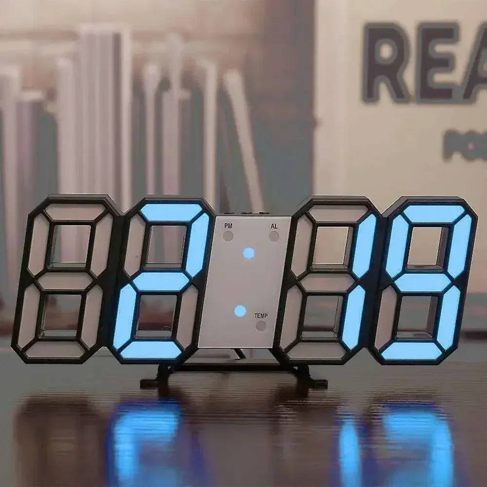 3D LED Digital Clock – Modern Minimalist Wall & Desk Decoration