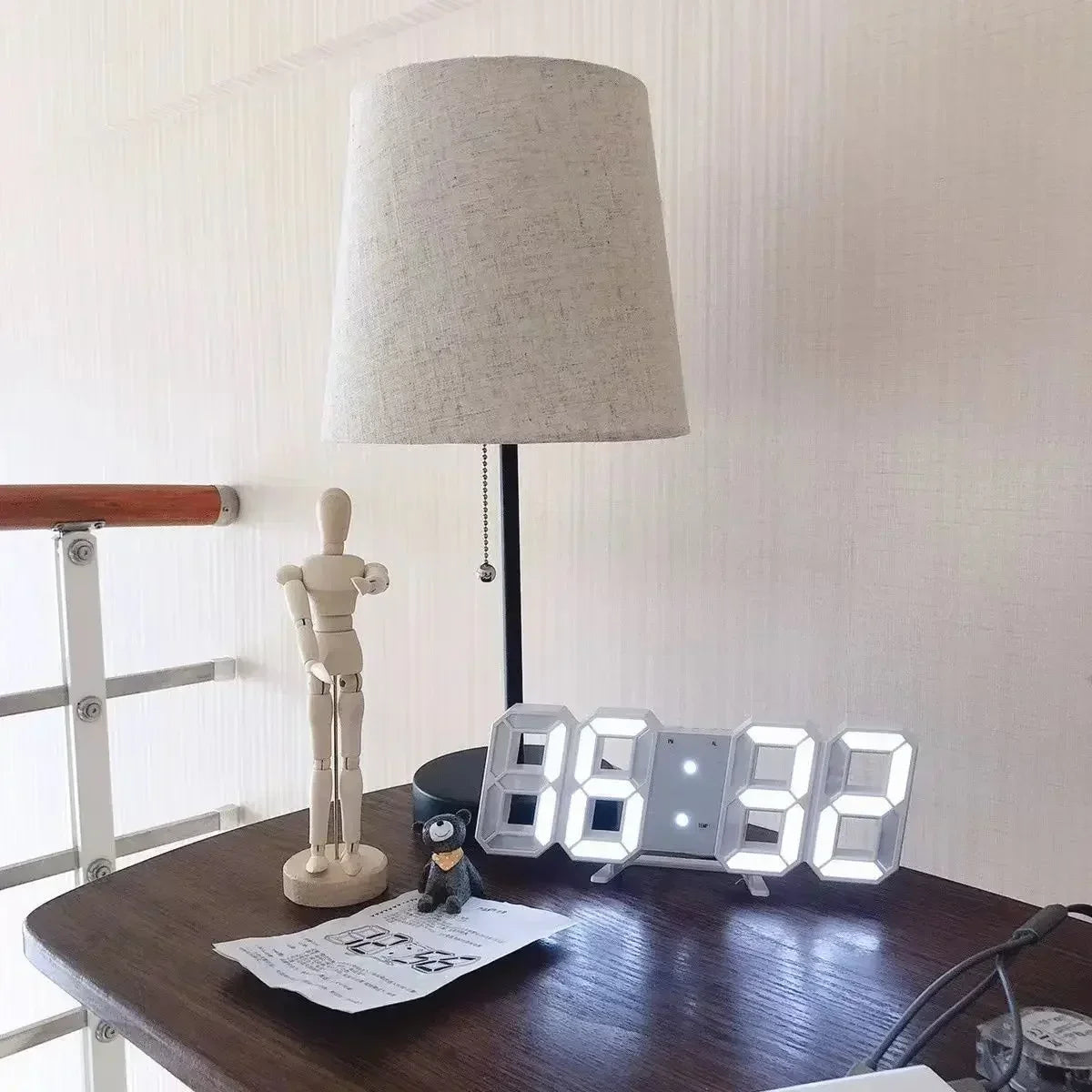 3D LED Digital Clock – Modern Minimalist Wall & Desk Decoration