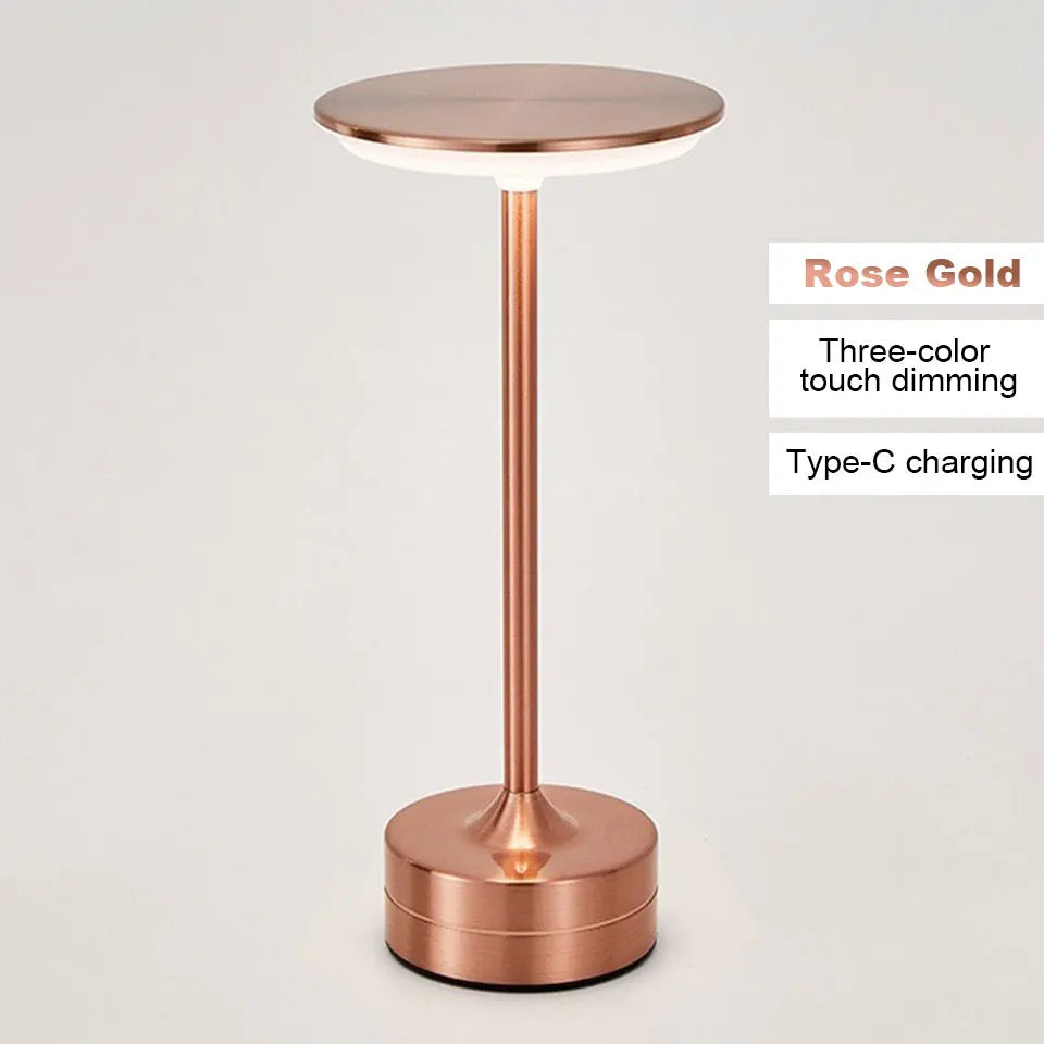 LED Touch Sensor Table Lamp – USB Rechargeable Crystal Night Light for Bedroom, Restaurants and Decor