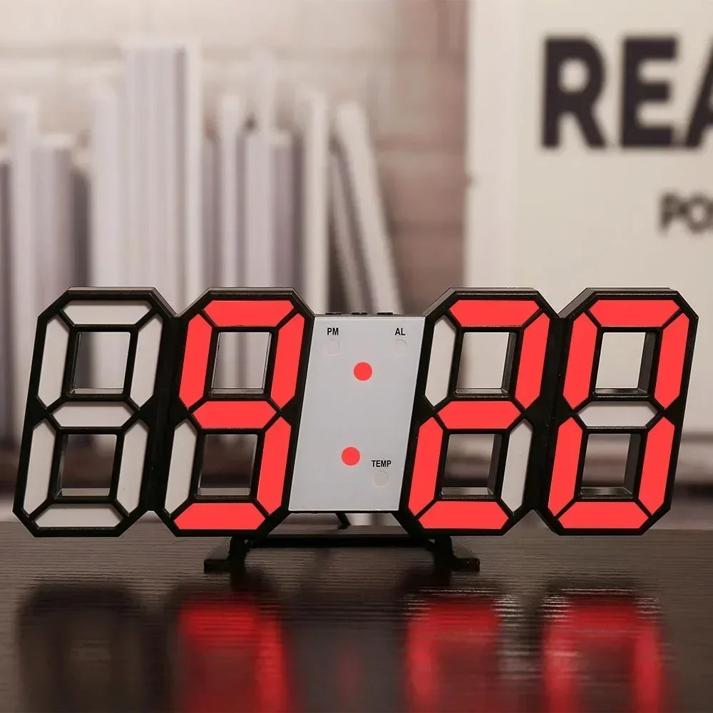 3D LED Digital Clock – Modern Minimalist Wall & Desk Decoration