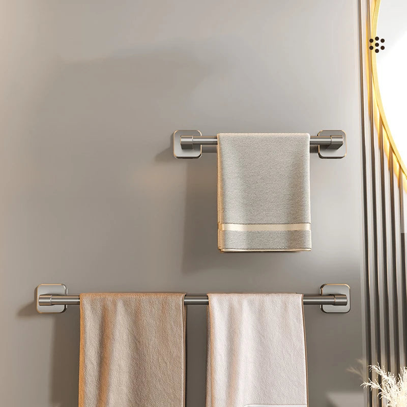 Bathroom Towel Holder & Slipper Rack — Drill-Free Wall Mounted Organizer