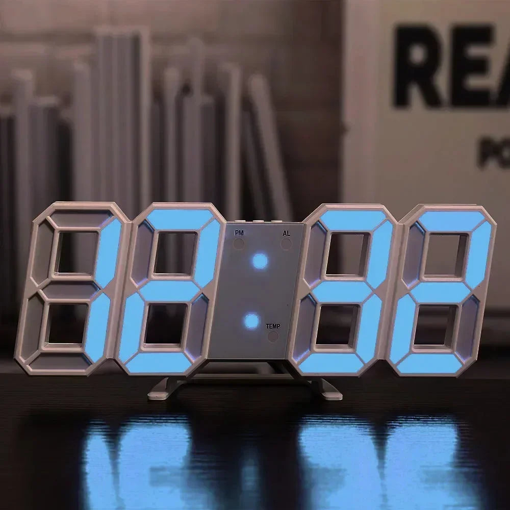 3D LED Digital Clock – Modern Minimalist Wall & Desk Decoration