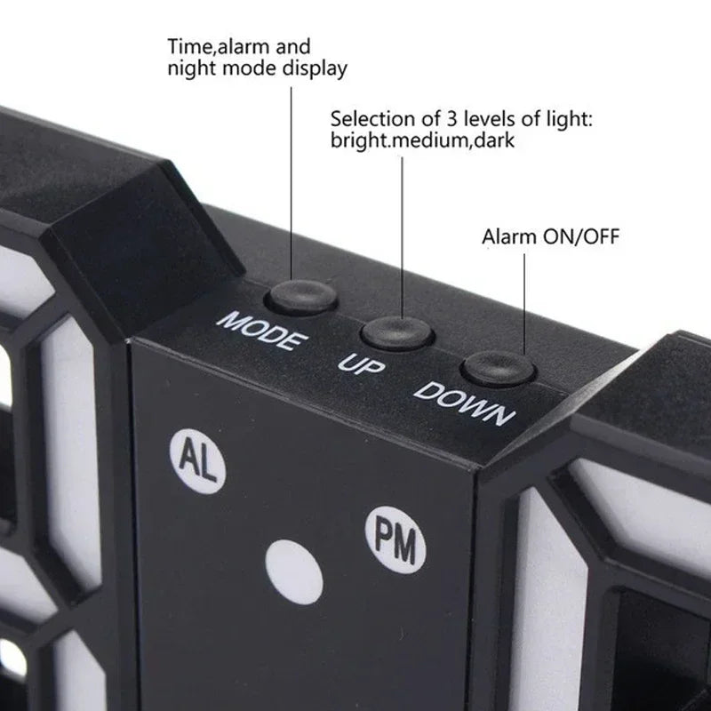 3D LED Digital Clock – Modern Minimalist Wall & Desk Decoration