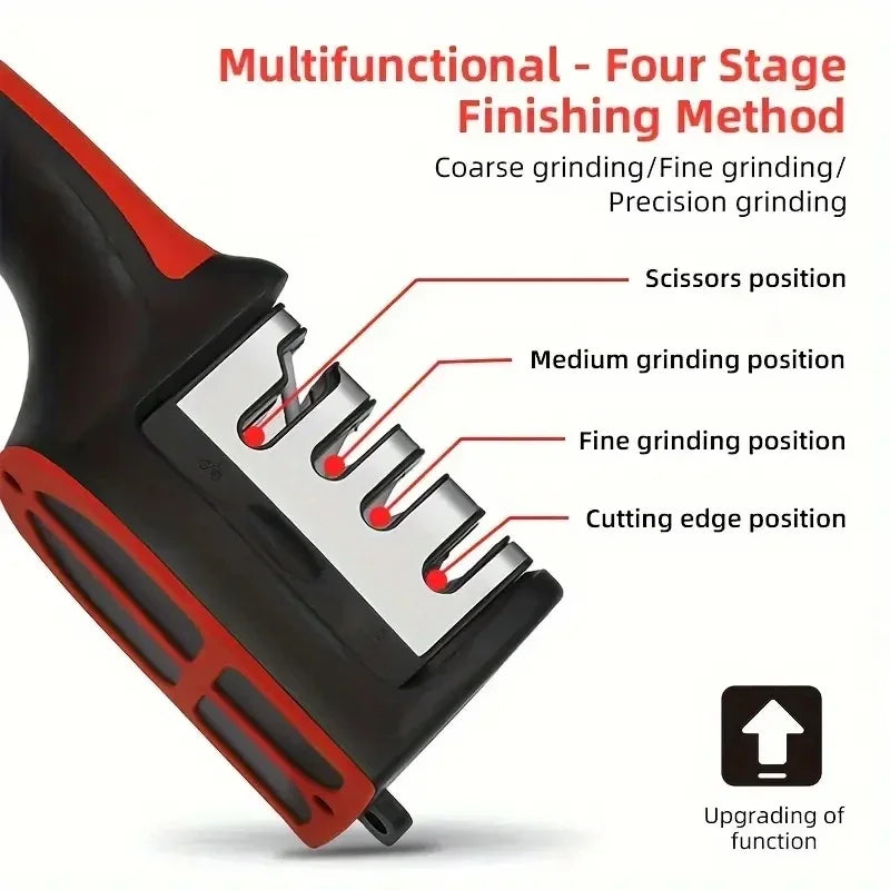 3-Segment Knife Sharpener – Multi-Purpose Handheld Sharpening Tool for Kitchen Knives