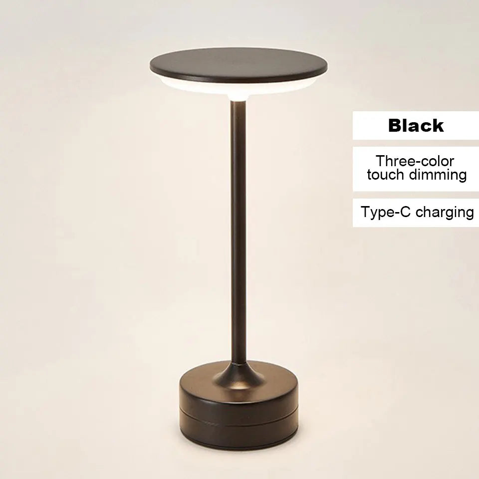 LED Touch Sensor Table Lamp – USB Rechargeable Crystal Night Light for Bedroom, Restaurants and Decor