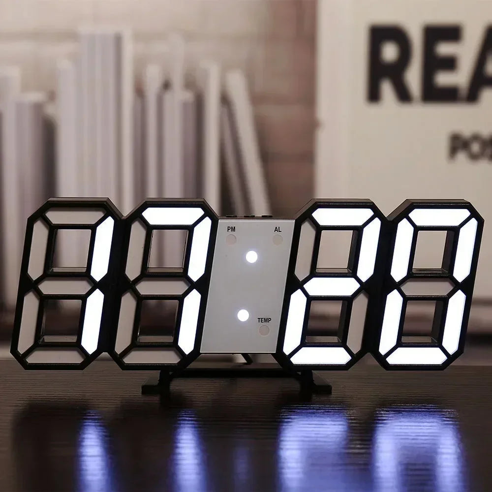 3D LED Digital Clock – Modern Minimalist Wall & Desk Decoration