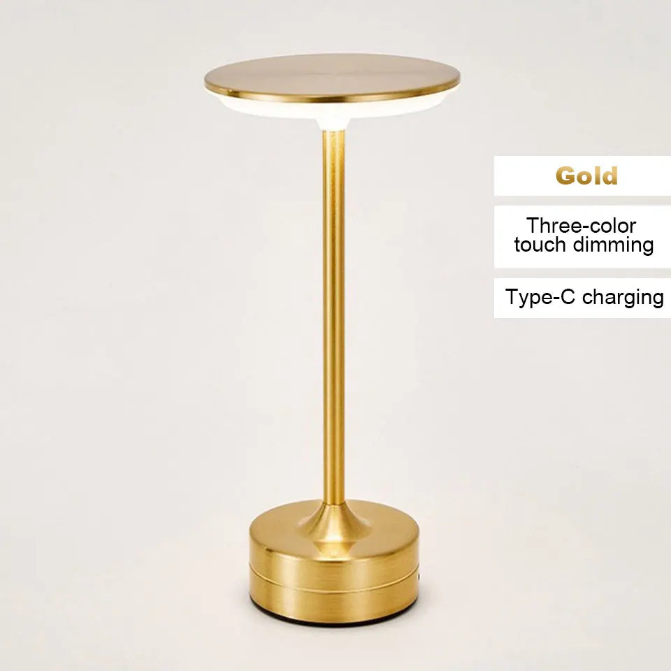 LED Touch Sensor Table Lamp – USB Rechargeable Crystal Night Light for Bedroom, Restaurants and Decor