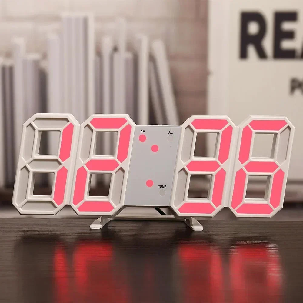 3D LED Digital Clock – Modern Minimalist Wall & Desk Decoration
