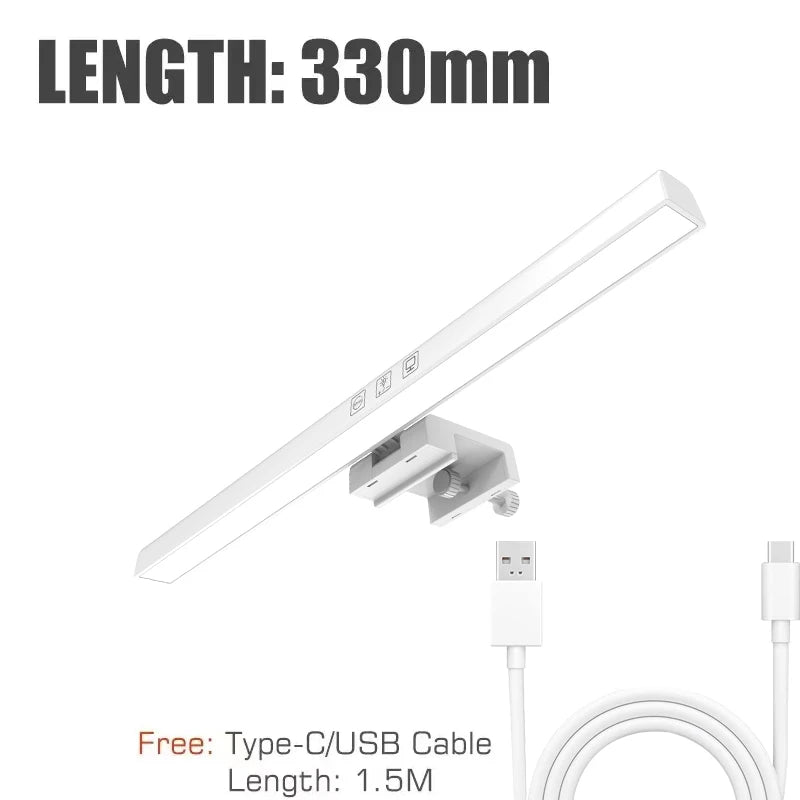 LED Computer Monitor Light Bar – Eye-Care Screen Mounted Lamp for Work, Study and Night Reading
