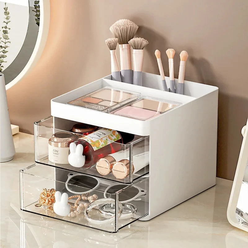 Small Desk Organizer with Drawer – Multi-Purpose Desktop Storage Box
