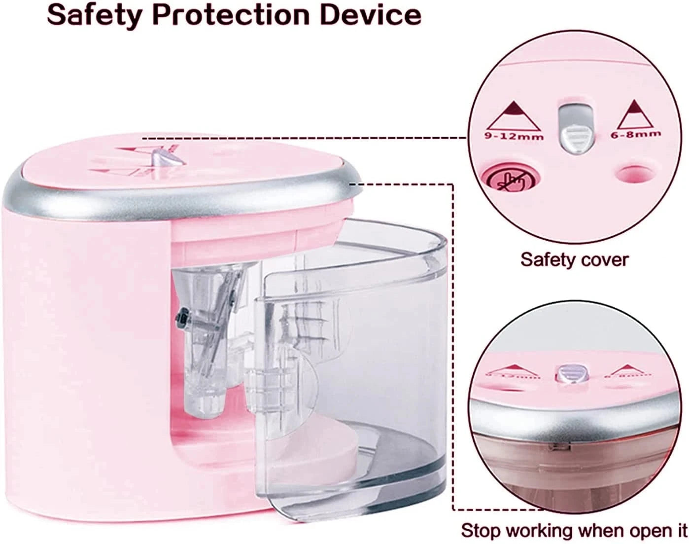 Tenwin Two-Hole Electric Automatic Pencil Sharpener – Fast, Clean, Hassle-Free Sharpening for Home, Office & School