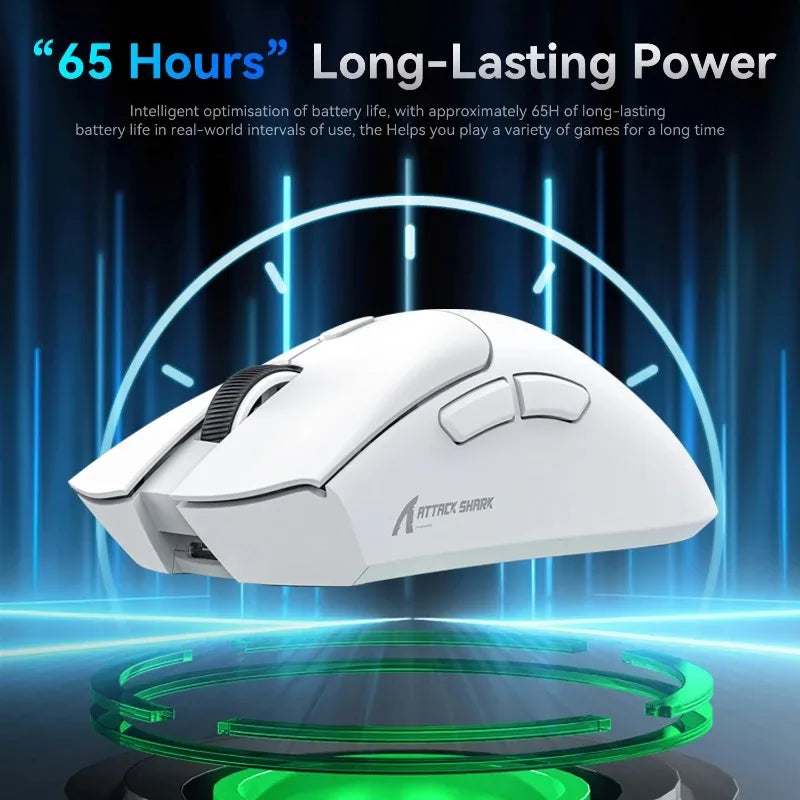 Attack Shark R1 Tri-Mode Gaming Mouse – Precision Sensor, 1K Hz Polling Rate, Rechargeable & Ergonomic Design